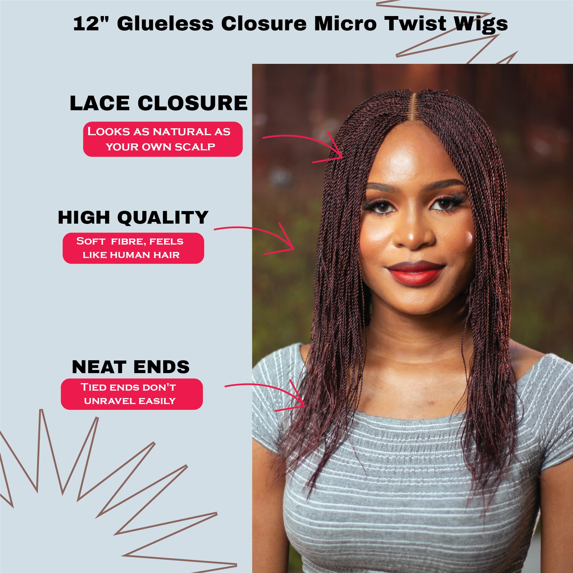Neatly braided million braids in different colors. 20 Creative Ideas of Box Braids with Color main image 2