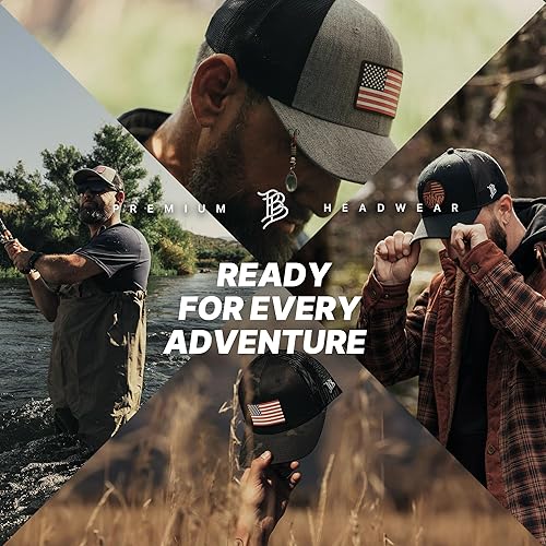 Miniatura 6 de Branded Bills Party Eagle PVC Curved Trucker, Snapback Closure, Lightweight, Comfortable Baseball Cap