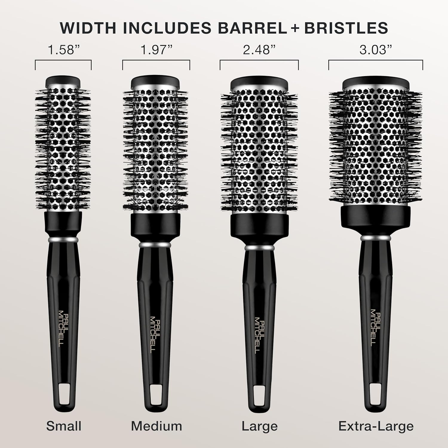 Paul Mitchell Pro Tools Express Ion Aluminum Round Brush, for Blow-Drying All Hair Types
