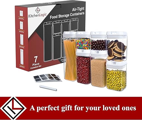 Miniatura 3 de Kitchen Logic - Recipientes herméticos para almacenamiento de alimentos con tapas, fáciles de bloquear, juego de recipientes para organizar la