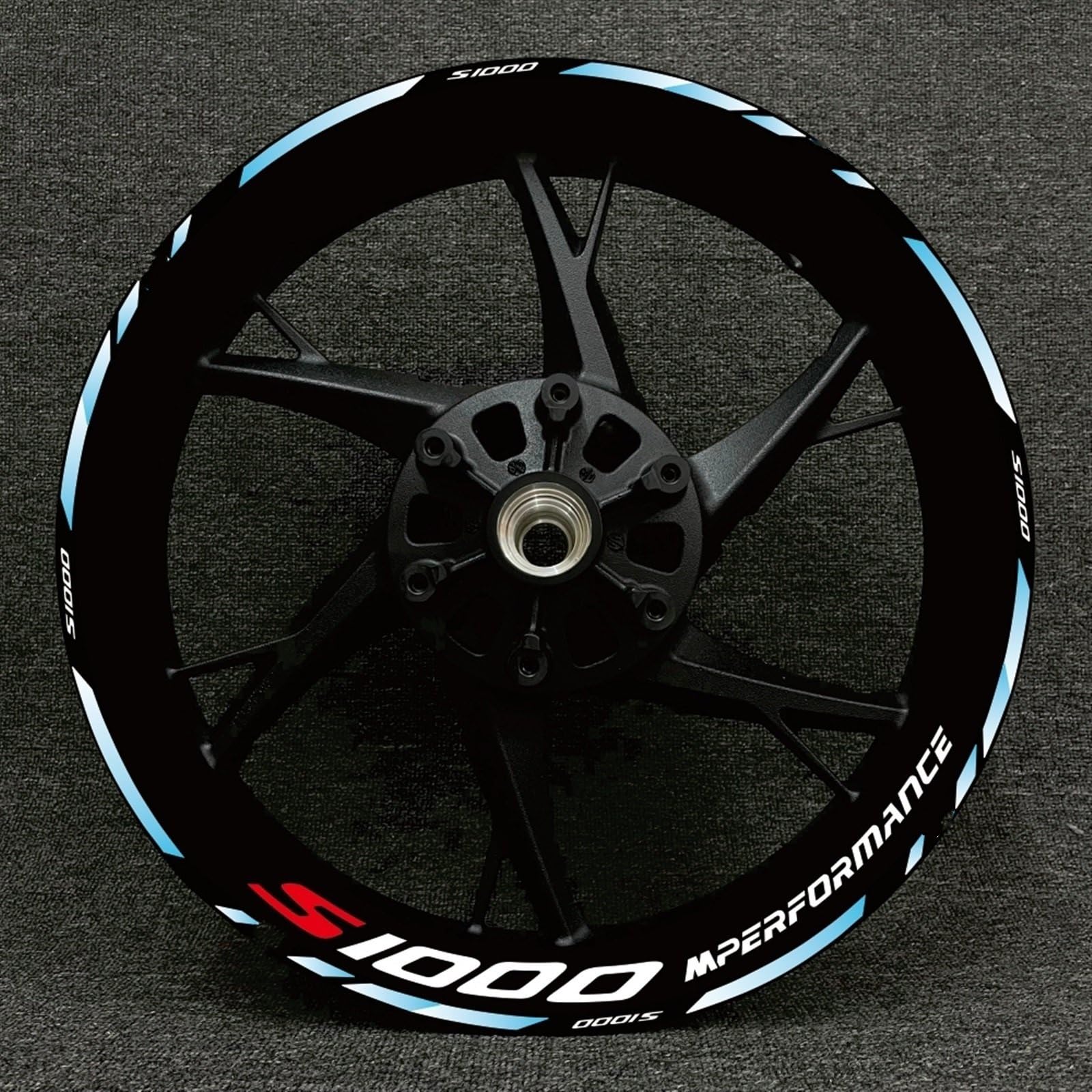 Motorcycle Wheel Sticker Rim Decal Hub Stripe Tape for BMW S1000XR S1000R 1000RR(Color12)