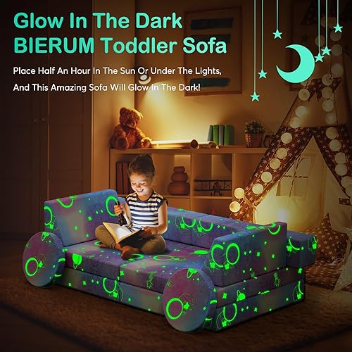 Miniatura 25 de BIERUM Sofá para niños, 6 piezas, sofá infantil para dormitorio, sala de juegos, sofá multifuncional para desarrollar la inteligencia, la 6 piezas