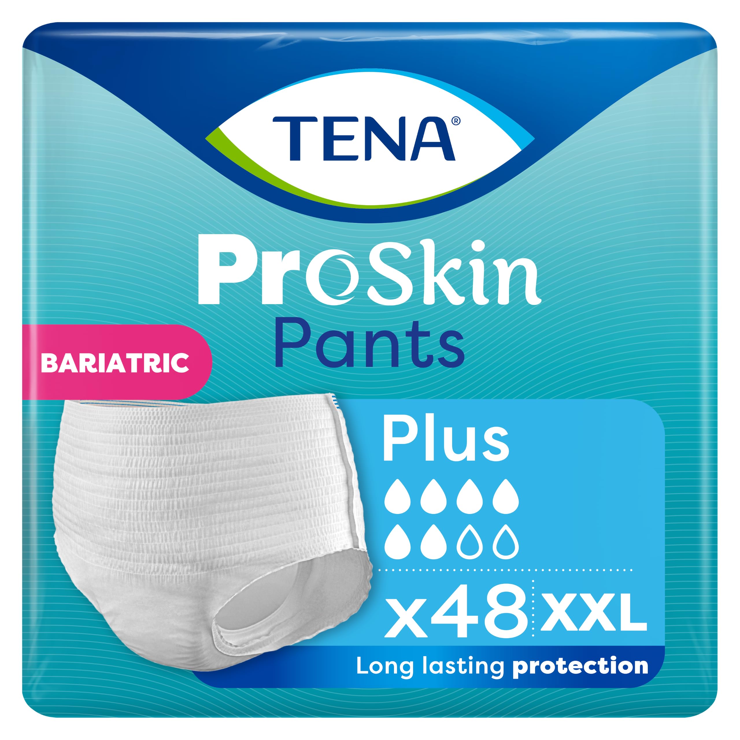 TENA Pantaloni Bariatric Plus XXL - 4 confezioni da 12 - Pantaloni per incontinenza