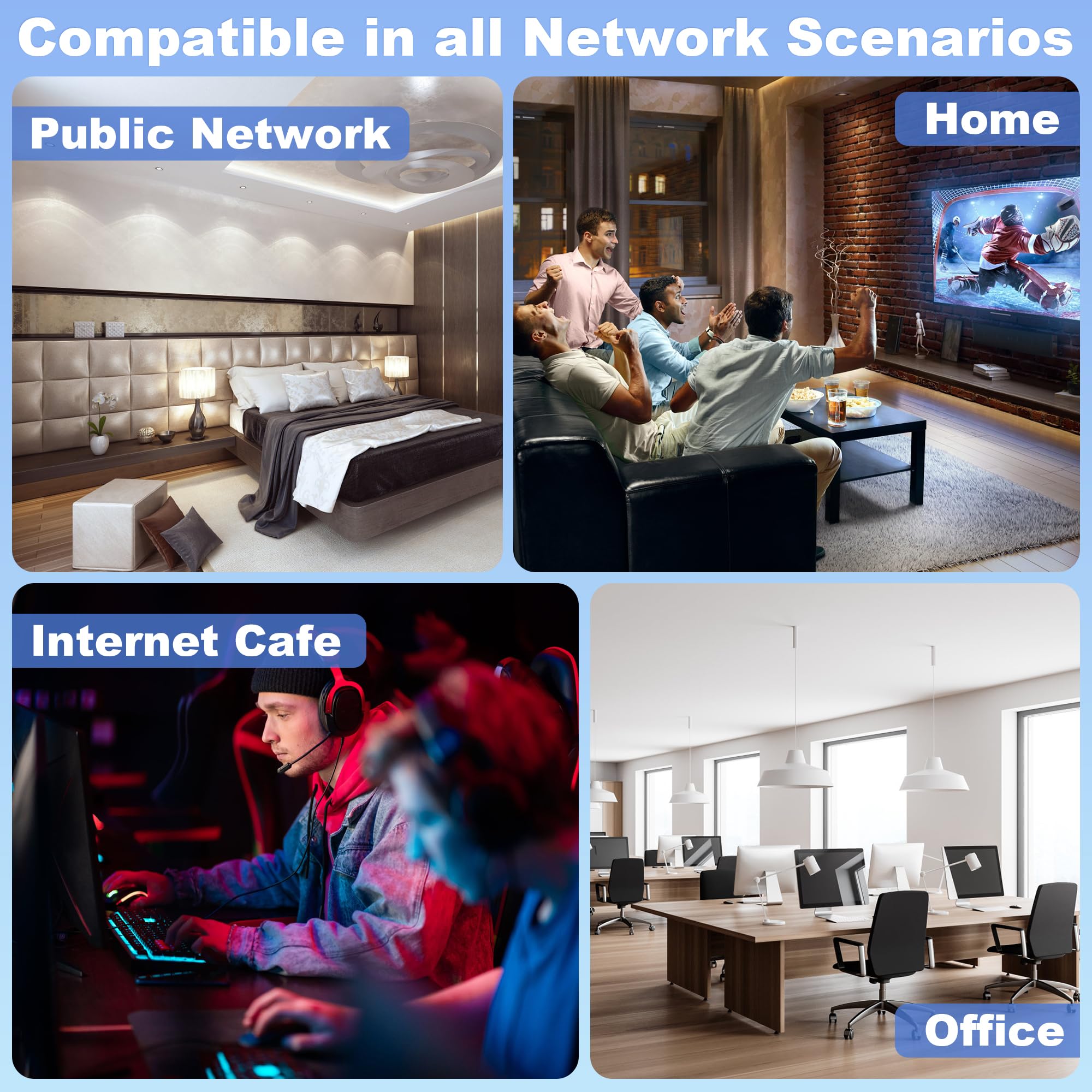 Câble réseau 50 m extérieur et intérieur, câble LAN 50 m Cat 6 Gigabit RJ45 50 m Câble Ethernet plat – 10 100 1000 Mbit s – Câble patch 50 m noir Cat 6 Câble WiFi pour routeur, commutateur, modem
