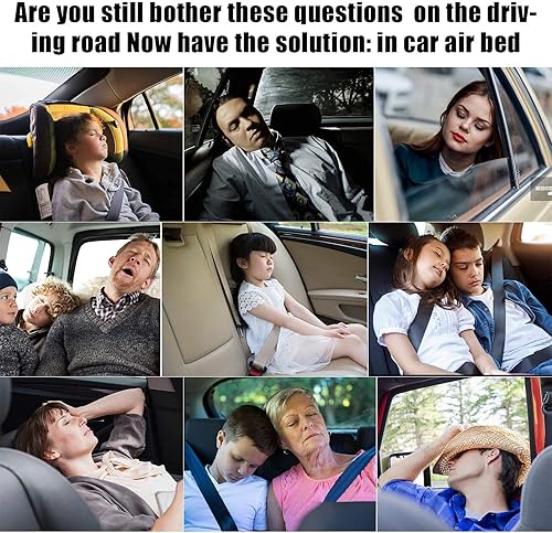 Miniatura 4 de FBSPORT Cama de auto colchón de camping para automóvil, cama para dormir, colchón inflable de viaje, cama de aire para automóvil, universal, SUV,