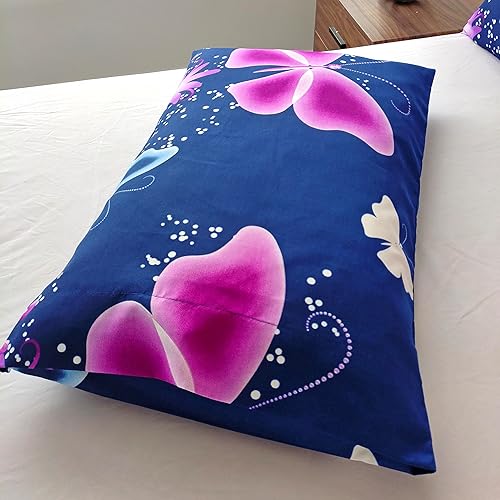 Miniatura 9 de SDY Juego de funda de edredón de 3 piezas, diseño de mariposa azul, tamaño individual, juego de cama reversible kawaii, hermosa funda de edredón de