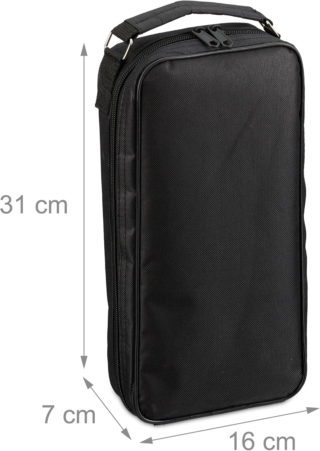 Relaxdays 8 Steel Boccia Balls Set with Bowling and Measuring Rope and Carry Bag, Black