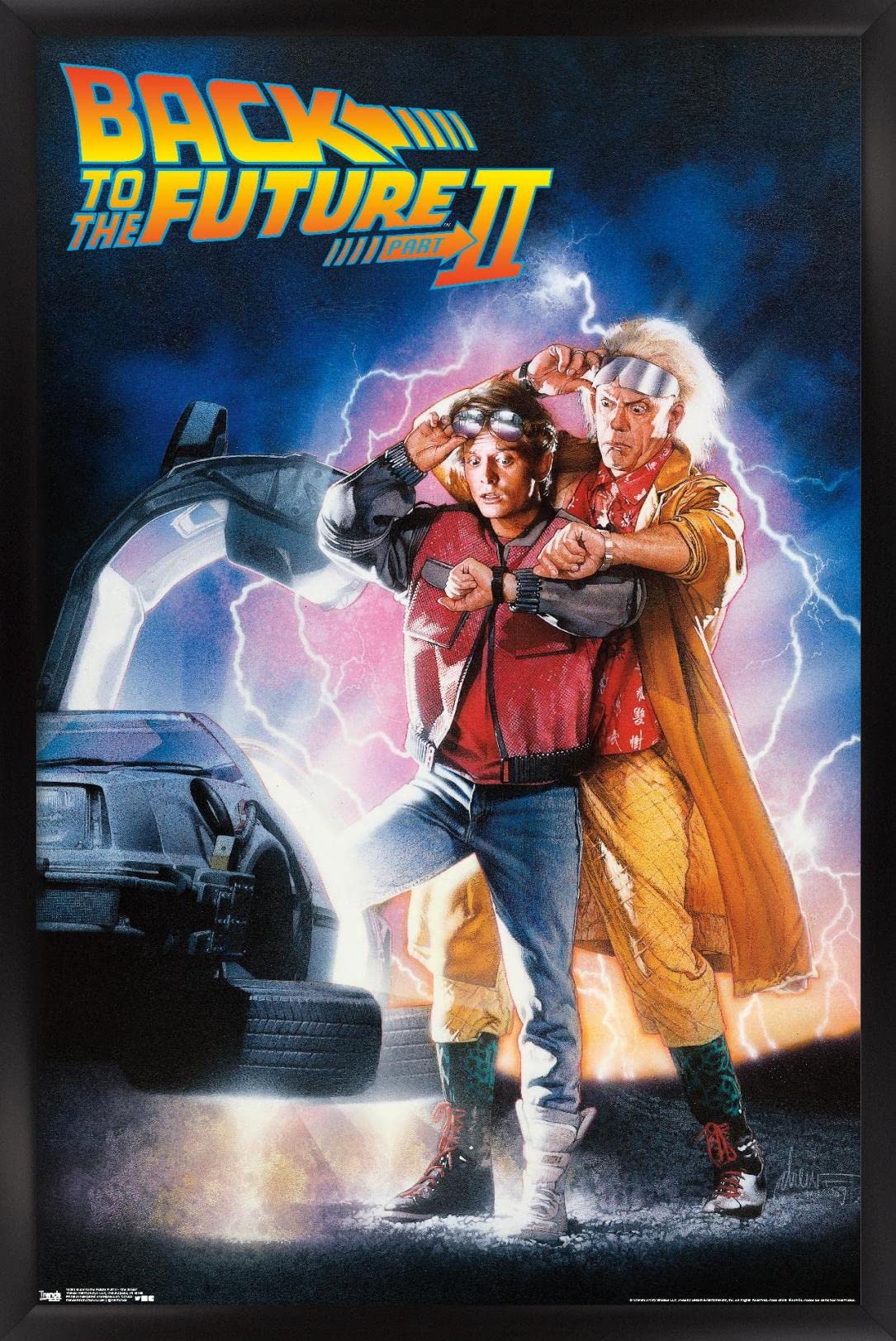 Trends International Back to the Future Part II - One Sheet Wall Poster, 14.725" x 22.375", Black Framed Version