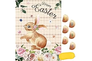 WERNNSAI Pin The Tail on The Bunny - Easter Pin The Tail