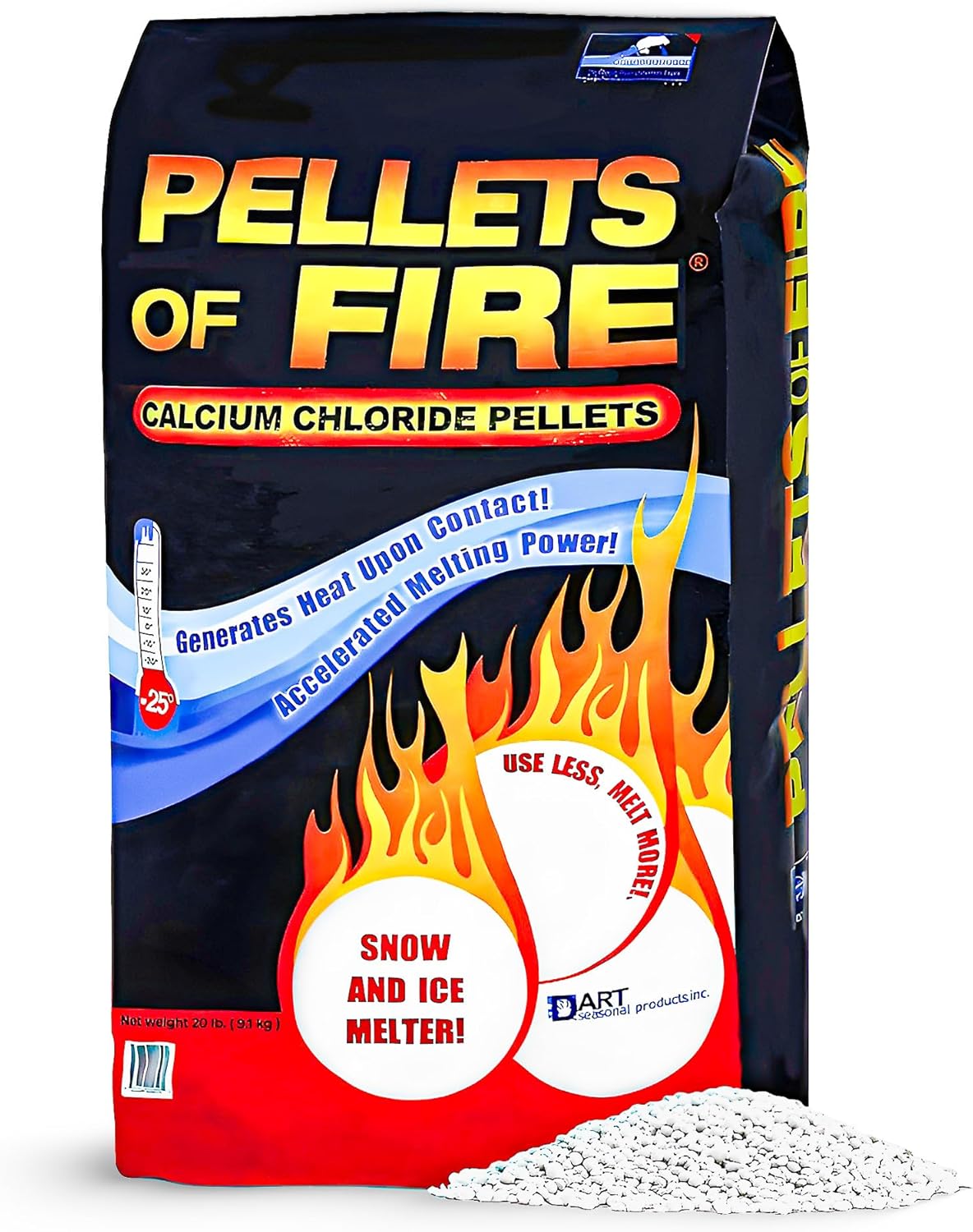 Snow Joe Snow & Ice Melter, Heat-Generating Pellets, Non-Staining Melt, 20 Lb Bag - Fast-Acting Ice Remover for Driveway, Concrete, Sidewalk, and Outdoor Spaces