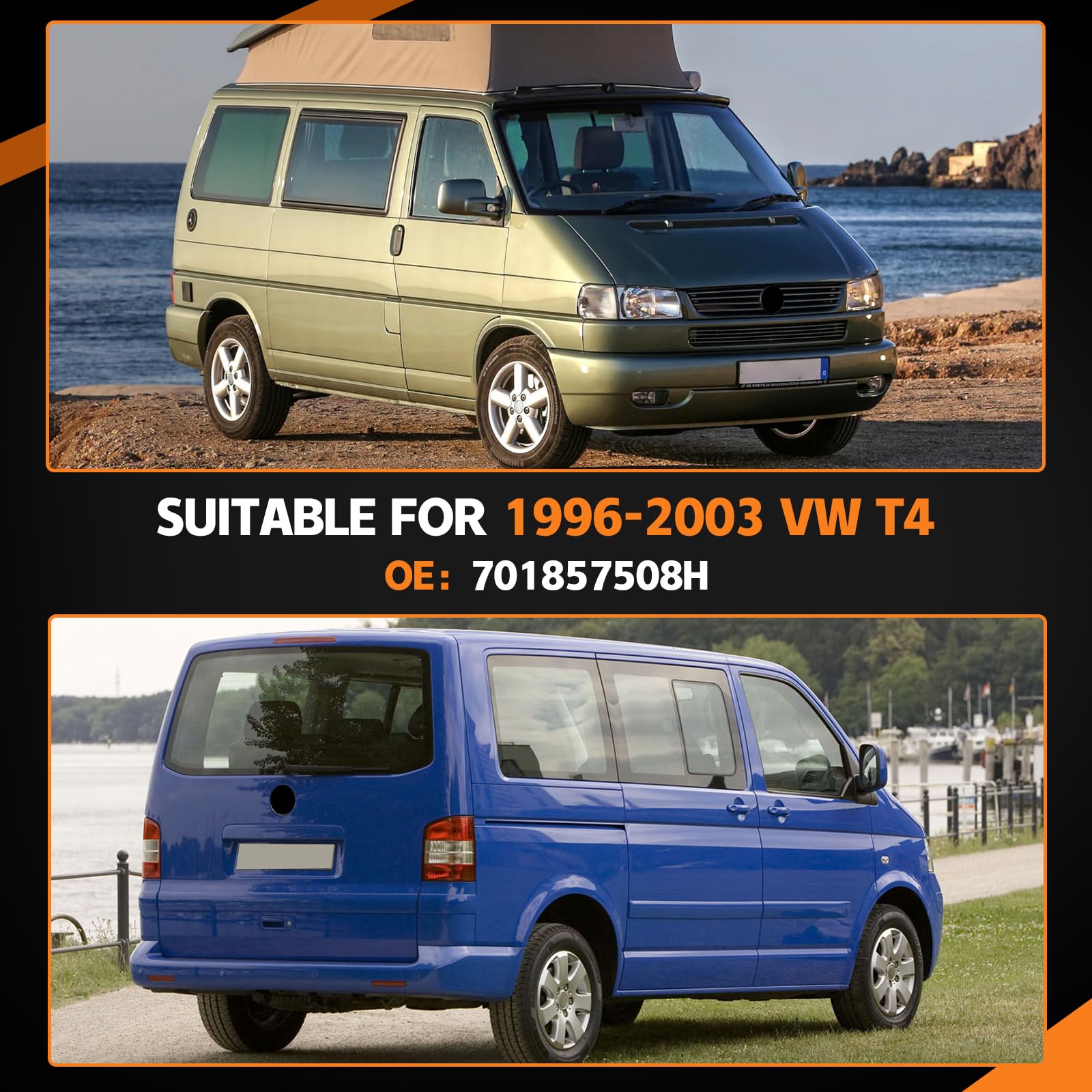 Specchietto Retrovisore Sinistro Per VW T4 1996-2003 - Ricambio Manuale, Vetro Convesso, Plug&play, Non Riscaldato