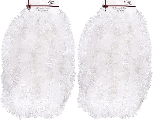 Miniatura 11 de Guirnalda de oropel gruesa Super Duper para Navidad, cumpleaños, decoración de vacaciones, eventos especiales (rosa, 2 paquetes de oropel de 25 1