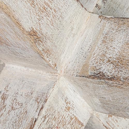 Miniatura 3 de Bloomingville Mango Wood Jack Cross Design, Whitewashed Accent Decor, White