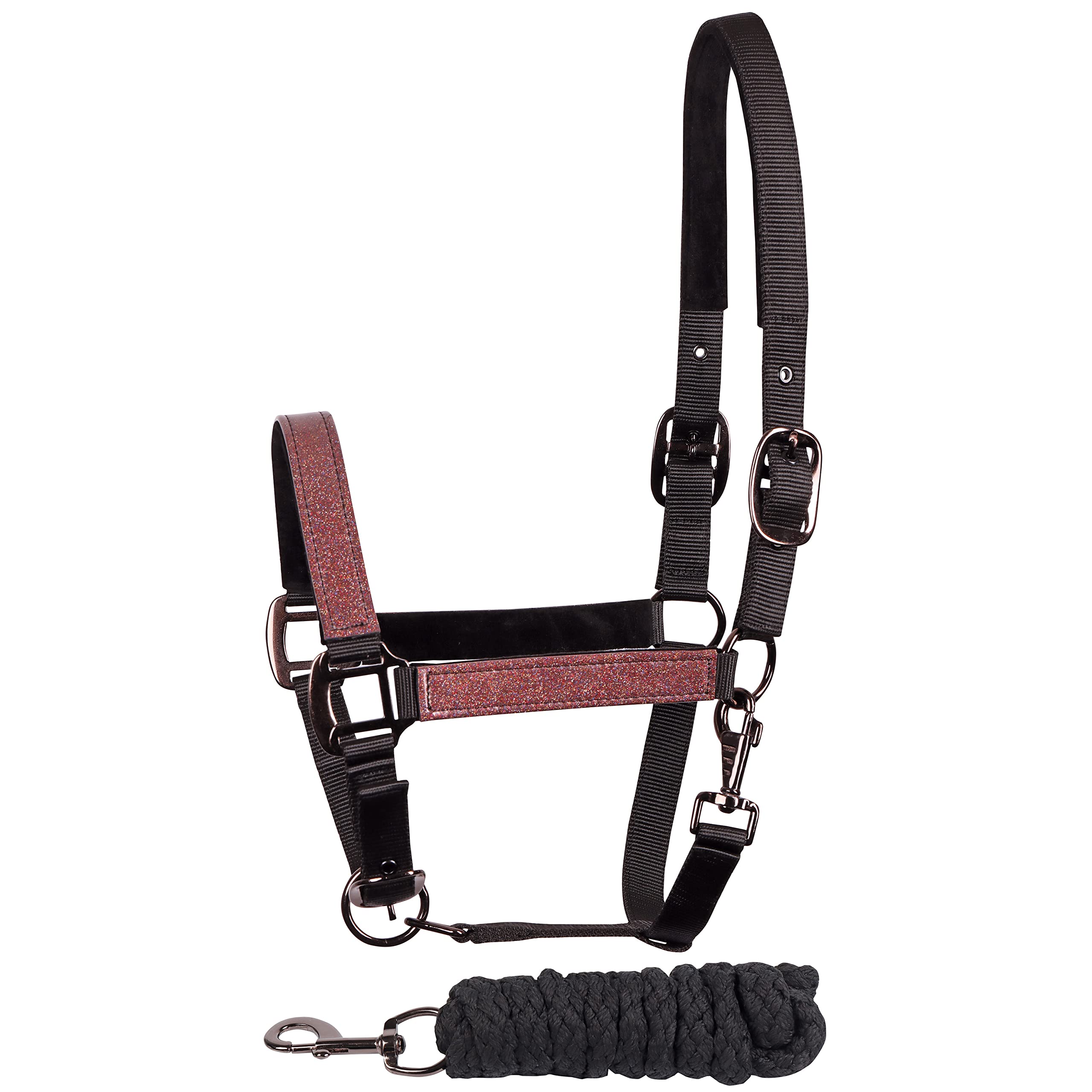 Harry's Horse Cabezada y Cuerda Metallic II set de cabezada de cuadra con ramal 2