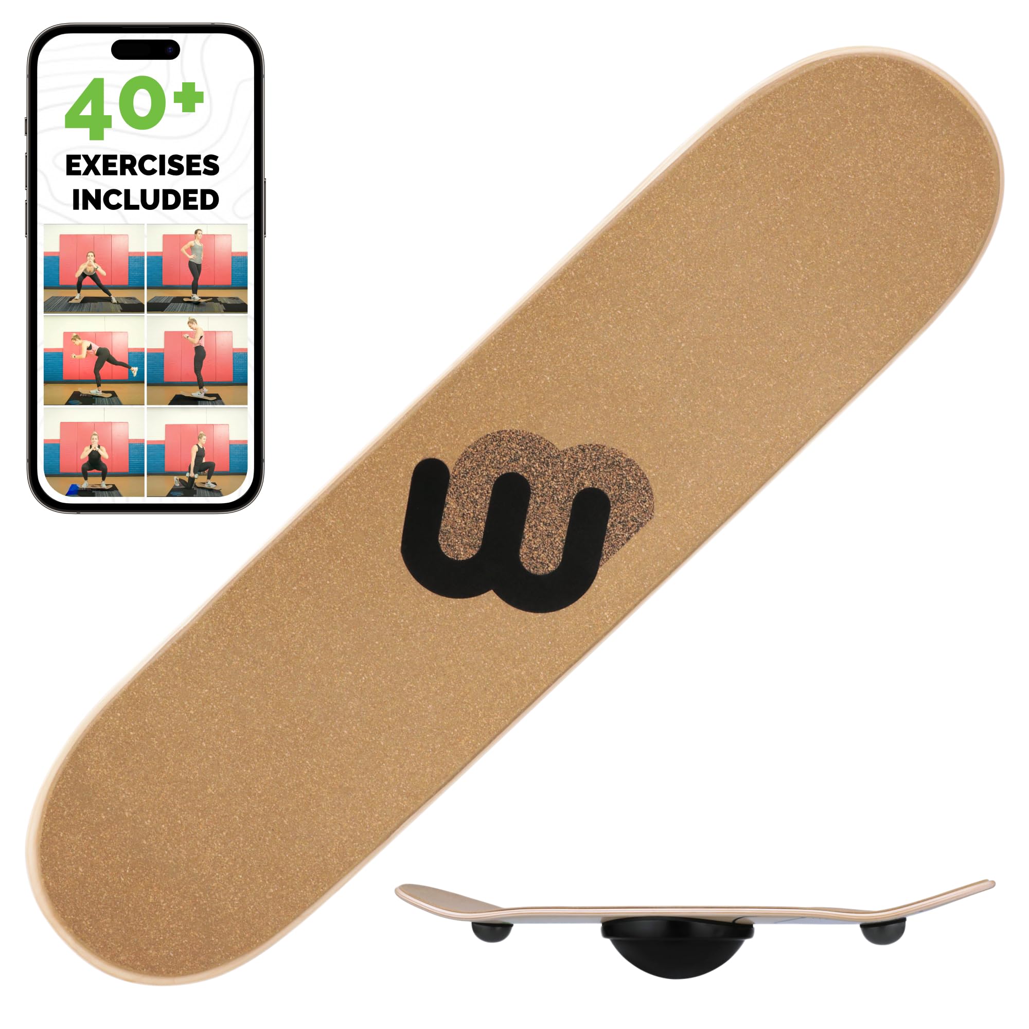 Amazon | 【360度回転する】Whirly Board バランスボード 木製 体幹 