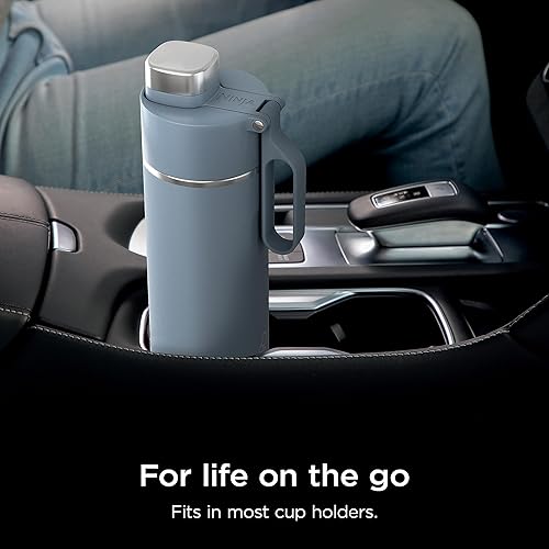 Miniatura 7 de Ninja DW2401BL Thirsti - Botella de agua de viaje de 24 onzas, para bebidas gaseosas carbonatadas, más frías y espumosas durante más tiempo, a