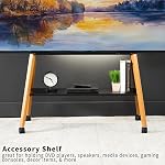 VIVO Rolling Easel Studio TV Floor Stand with Shelf, Fits 49" to 75" Screens