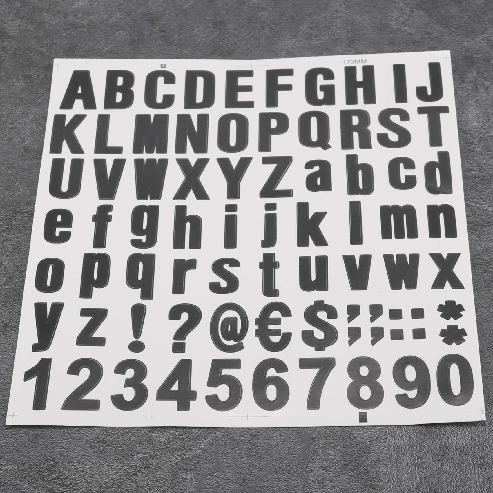 770 Adesivi Numeri E Lettere In Vinile Nero 2,5 Cm - 10 Fogli Autoadesivi Per Cassette Postali E Numeri Civici - Alfabeto Maiuscolo/minuscolo E Punteggiatura