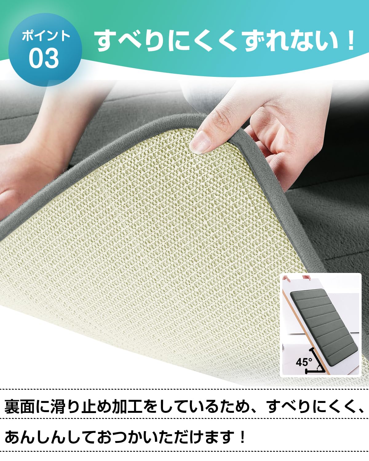 バスマット AYO 速乾 吸水 お風呂マッ サイズ:50*80cm_色:グレーバスマット AYO 速乾 吸水 お風呂マッの