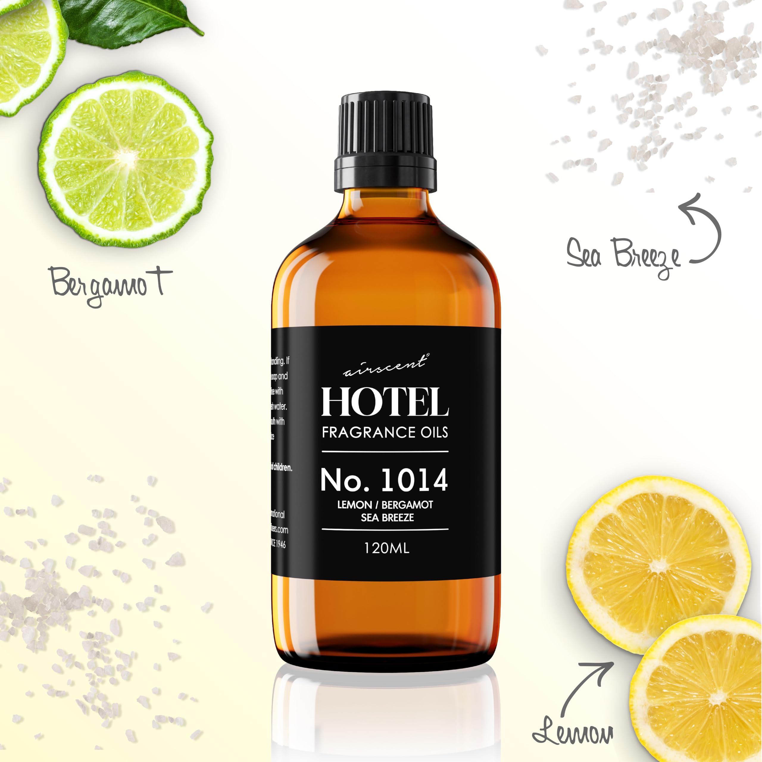AirScent Hotel Diffuser Oil Inspired by The Ritz Carlton Hotel Scent - Premium Duftöl Nr. 1014 für Ultraschall und Wasserlose Diffusoren und Basteln - 10ml, 10.1 ml Glas Tropfflasche