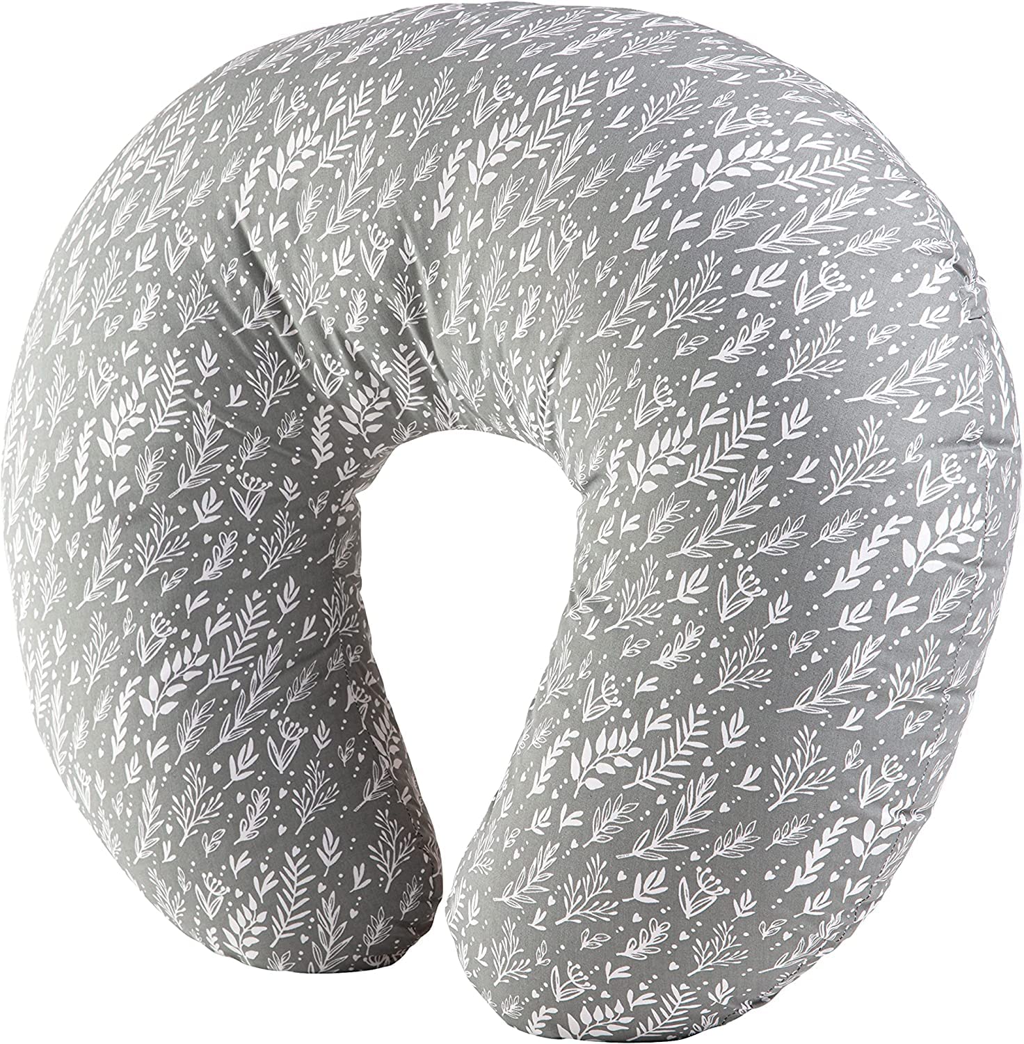Zoliva Baby Feeding Pillow with Detachable Cover Breast Feeding & Nursing Pillow Newborn, Infant Support for Baby and Mom Cradle 0-24 Months Breastfeeding Bottle(Zebra) (Grey - Leaf)-image-13