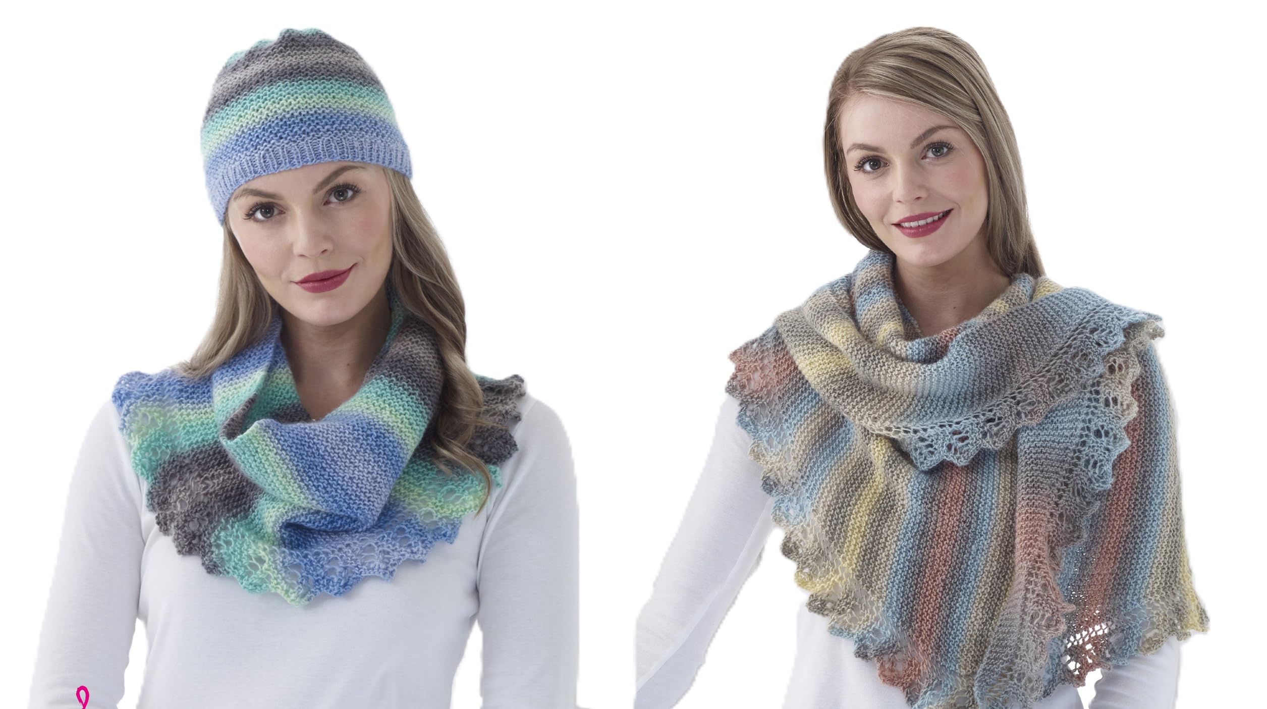 King Cole DK Knitting Pattern Shawl Cowl and Hat 5400