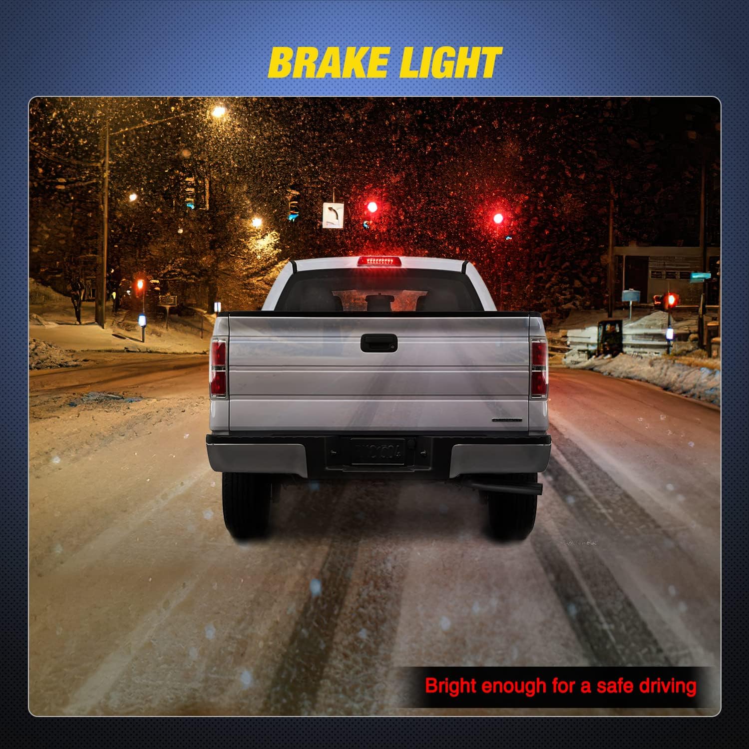 Nilight Third Brake Light Tail High Mount 3rd Stop Cargo Reverse LED Lights Compatible with 2009-2014 Ford F150 Come with Seal Foam Gasket