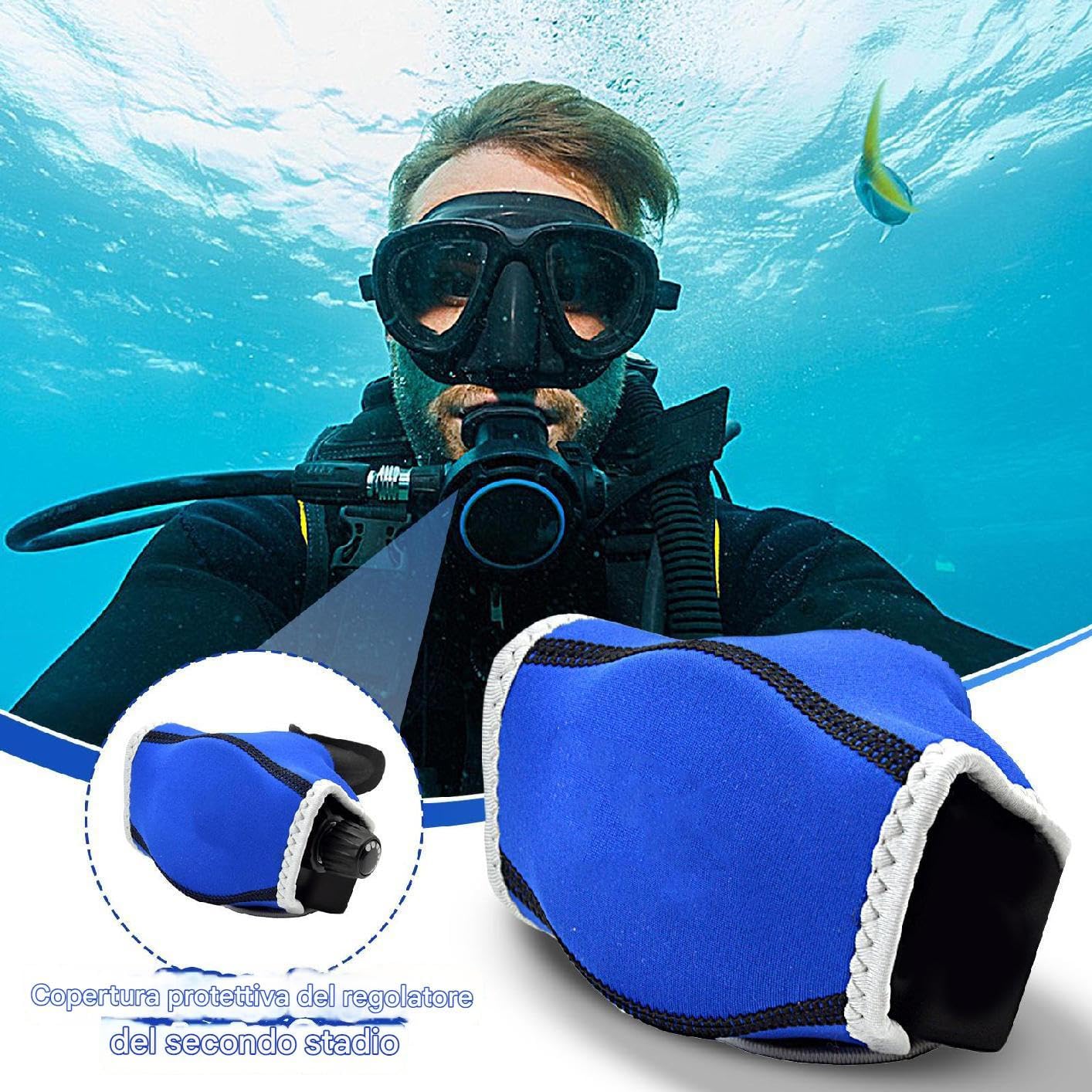 Staubdichte Abdeckung Für Tauchmundstück - Neopren Abdeckung Für Atemregler Der Zweiten Stufe | Stoßfeste Unterwasser Atemreglerhülle Aus 3 Mm Neopren Nylon Für Schnorcheln Tauchen Zubehör Schutz Vor