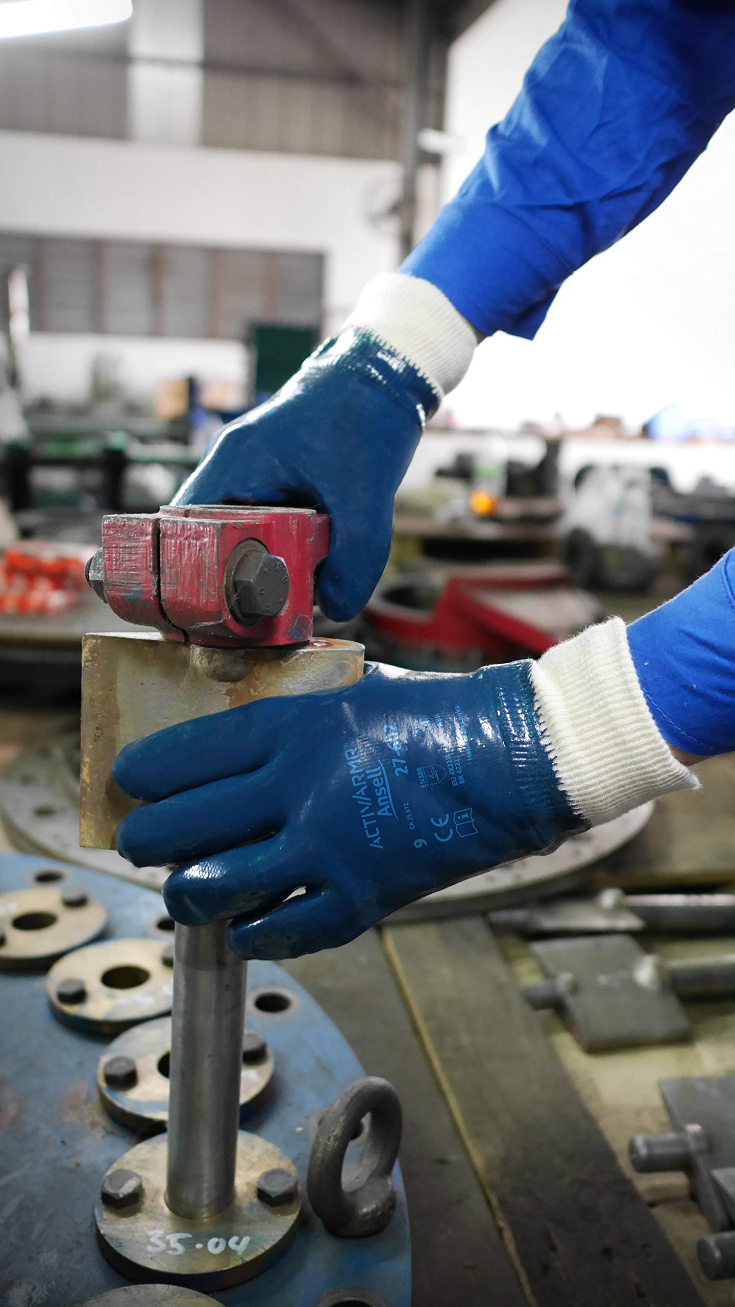 Ansell Hyflex 11-819 Professionele Werkhandschoenen, Bescherming Industriële Mechanische Risico'S, Doe-Het-Zelf, Tuinieren, Handling, Assemblage, Vrouwen, Blauw, Maat L (12 Paren Ansell Hyflex 11-819 Professionele Werkhandschoenen, Bescherming Industriële Mechanische Risico'S, Doe-Het-Zelf, Tuinieren, Handling, Assemblage, Vrouwen, Blauw, Maat L (12 Paren