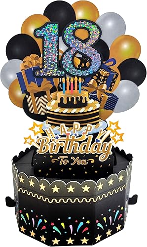 Miniatura 7 de AimtoHome Tarjetas de felicitación de cumpleaños de 16 años, 3D, tarjeta de felicitación de cumpleaños para niñas y niños, con nota en blanco y