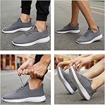 VAMJAM Chaussures de course pour hommes Ultra Léger Respirant Chaussures de marche Non Slip Athletic Mode Sneakers Mesh Workout Casual Sports Shoes