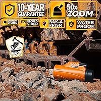 Vista 5 de Python Telescopio monocular de visión clara HD de 12 x 45 con Python 10x42 HD Explorer Telescopio monocular para adultos de alta potencia BAK4 Prism