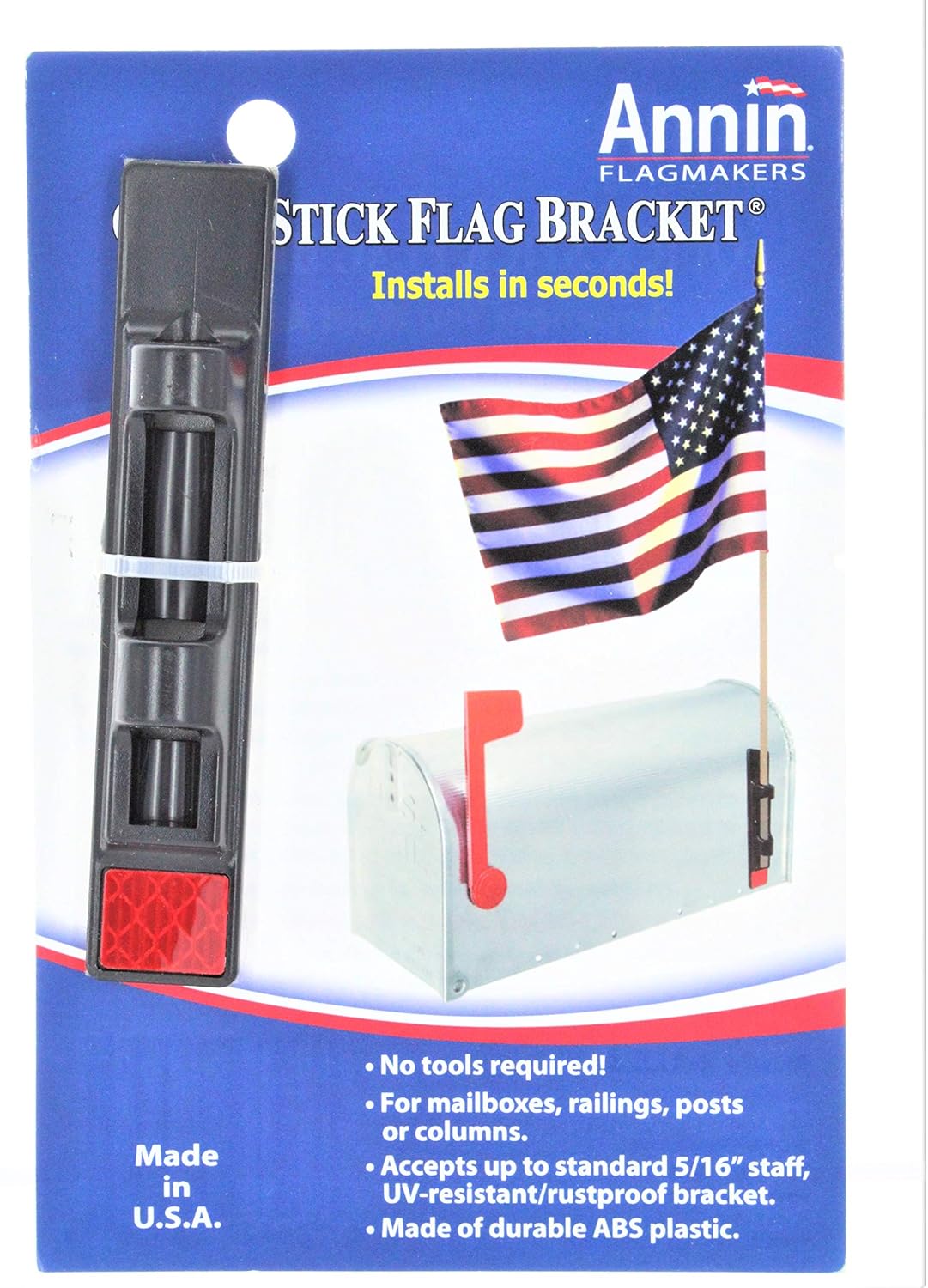 Annin & Co 1943 Quick Stick Flag Bracket For 5/16Inch Or Smaller Staff