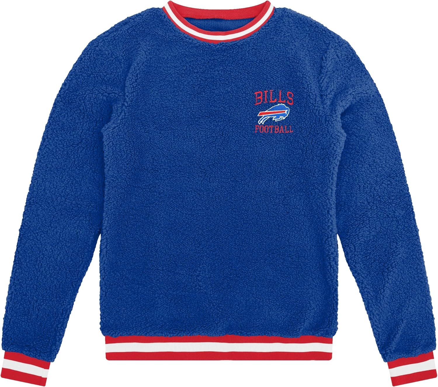 FOCO Buffalo Bills NFL Mens Sherpa Crewneck Sweater - L