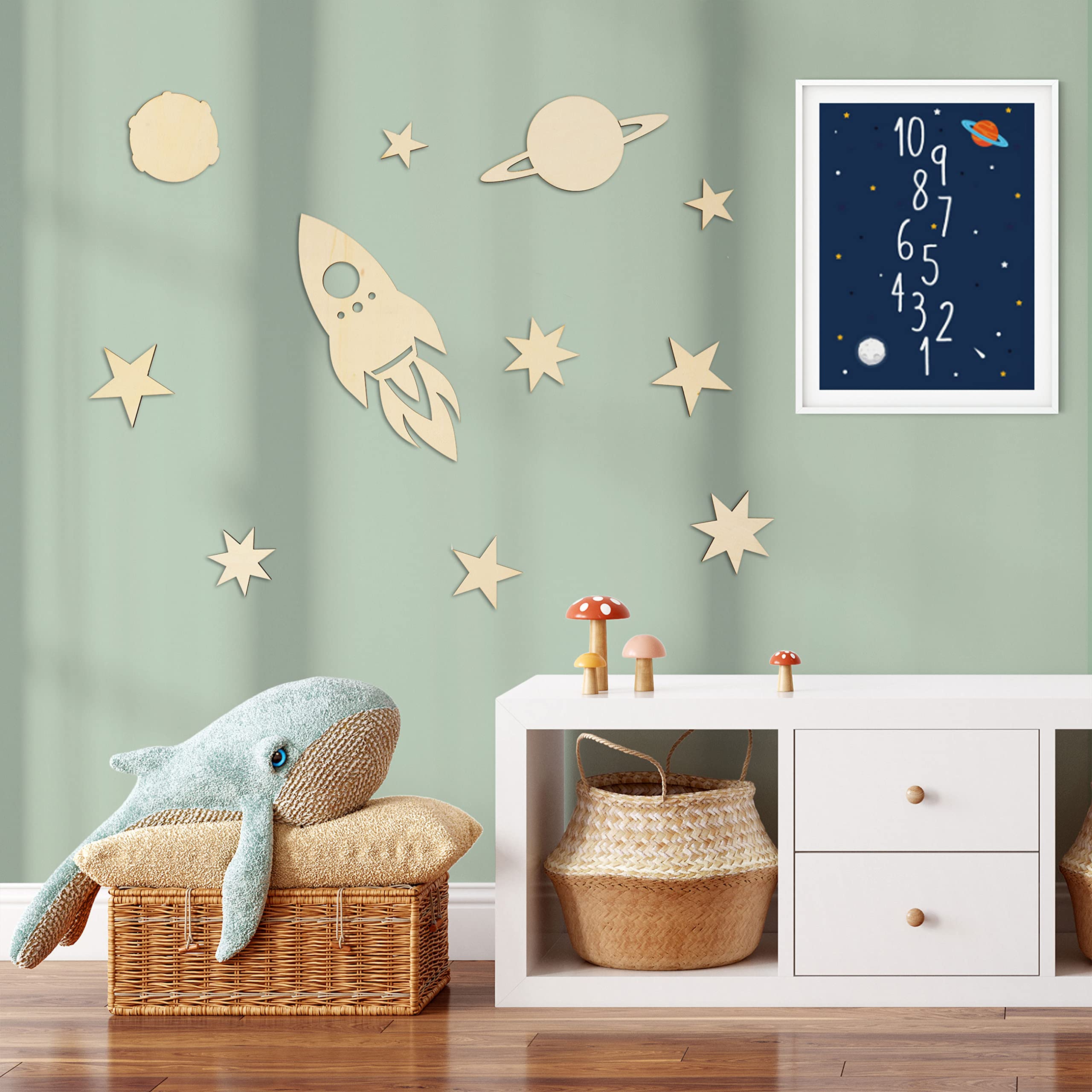 Papierdrachen Decoración de pared de madera 54 x 37 cm Juego de 3