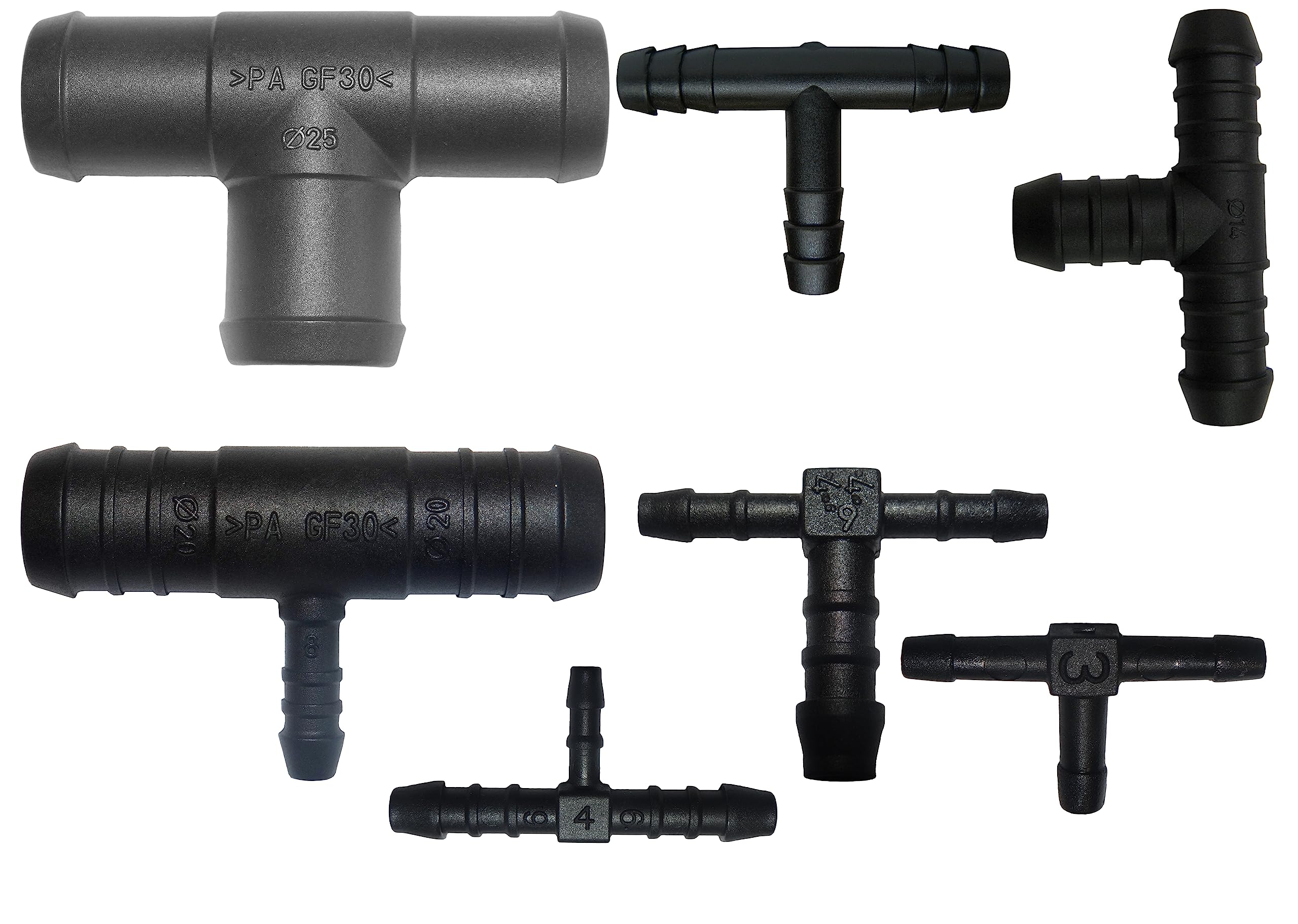 Connettori Per Tubi, Dimensioni A Scelta Da 3 A 32 Mm, Dritti E Ridotti In Plastica PA GF30 (1, 10 X 8 Mm - Foto 2