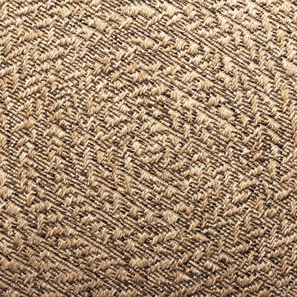 Xhnifben Outdoor Teppich ZIZUR 200x290 cm Jute-Optik aus robustem PP UV-beständig wetterfest leicht zu reinigen für Wohnzimmer Terrasse Balkon Esszimmer & Flur