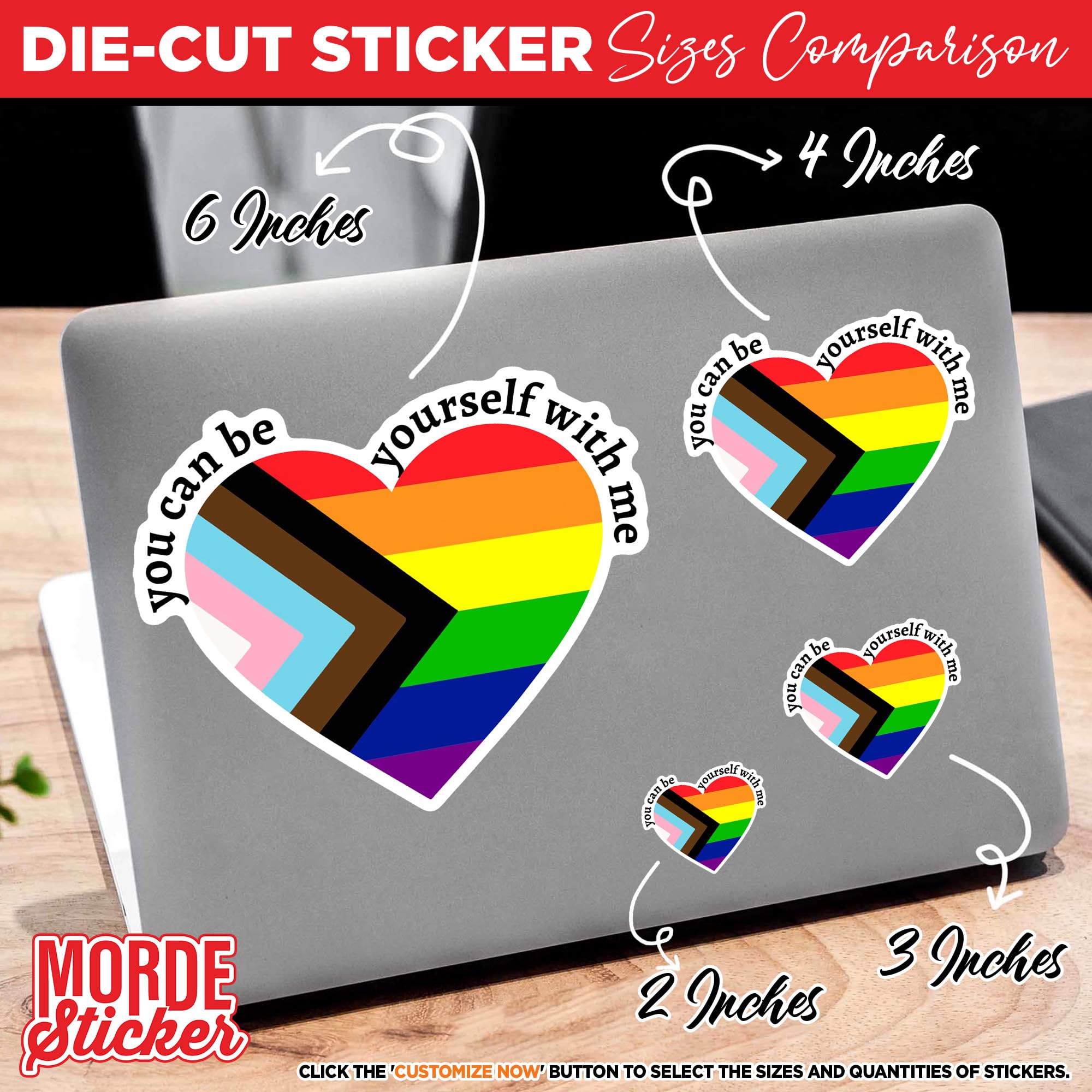 LGBT Honey Bee Pride Stickers - 3-Pack Waterproof Vinyl LGBTQ Rainbow Flag Decals