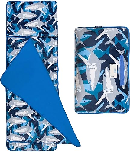 Wildkin Kids Plush Nap Mat for Toddler Boys and Girls, Best Plush Nap Mat for Kids, Perfect for Daycare & Preschool Nap Mats, Features an Attached