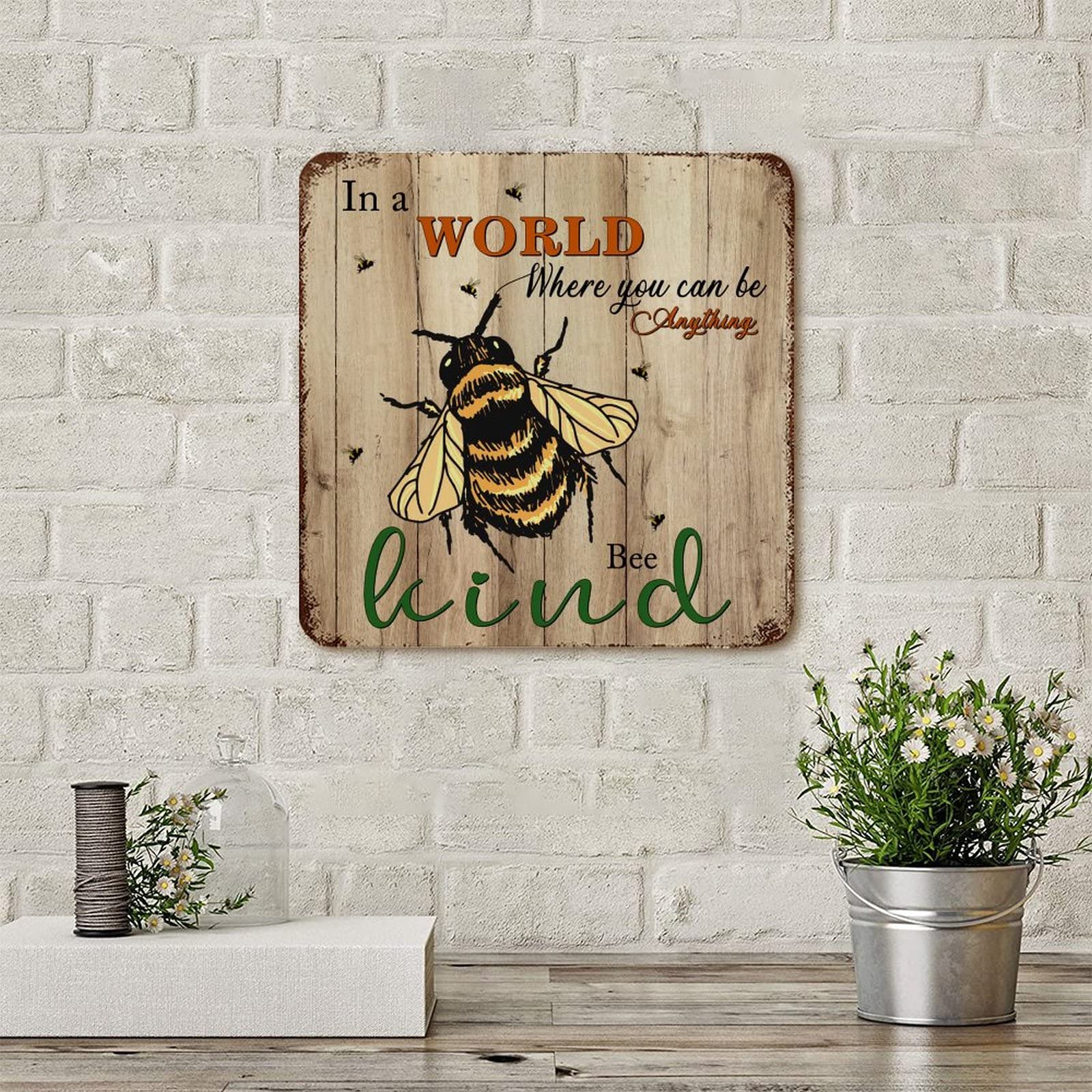 In A World You Can Be Anything Bee Kind Dictionary Beetle Canvas Painting Ideas, Canvas Hanging