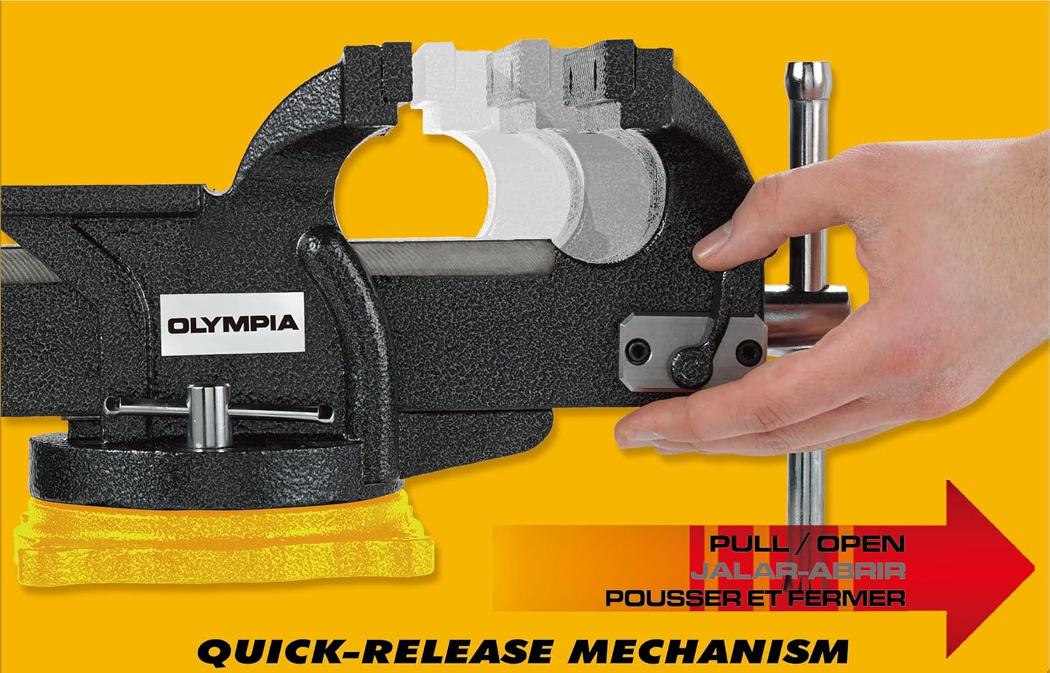Olympia Tools 38-647 6in One-Hand Operation Quick Release Bench Vise