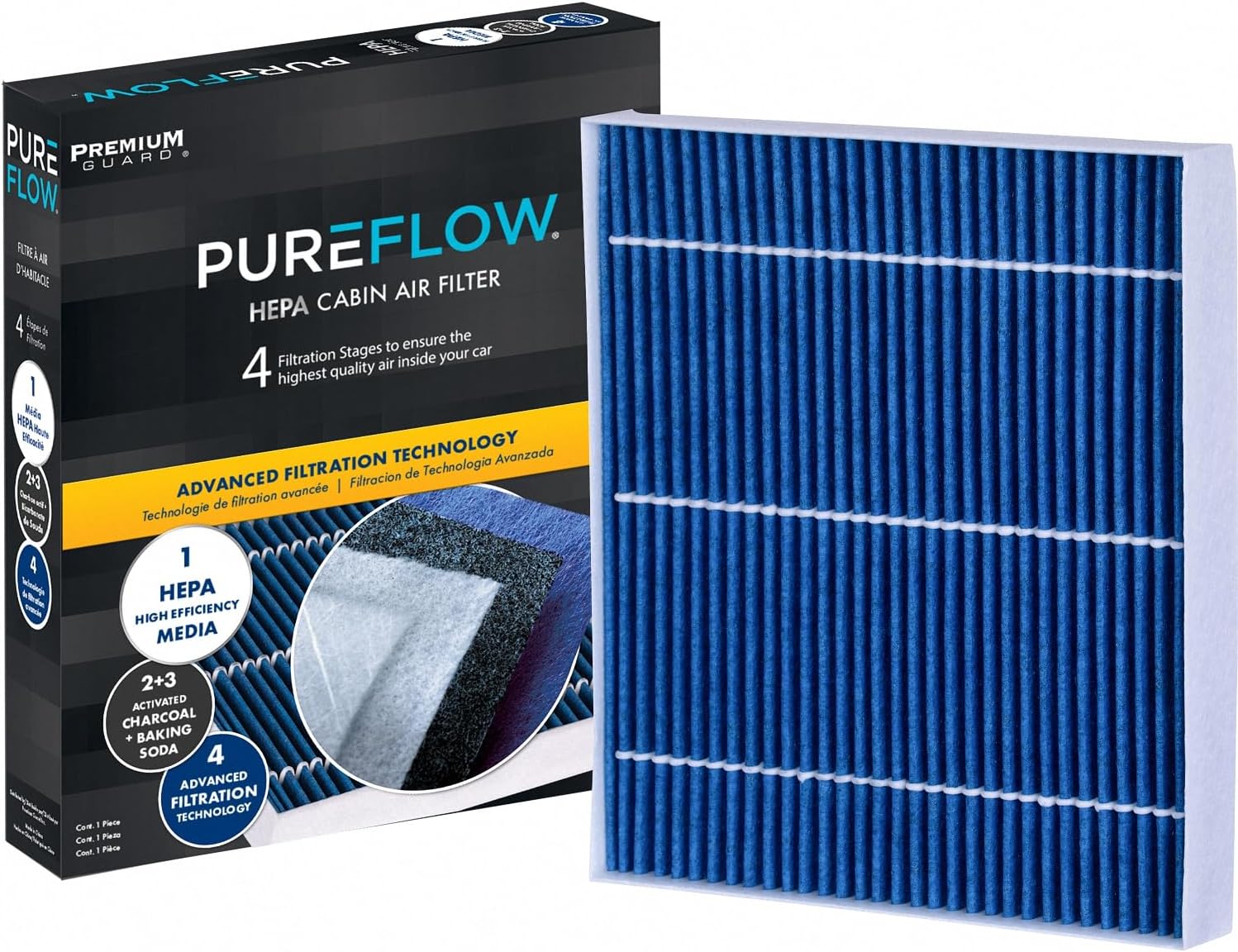 PureFlow HEPA Cabin Air Filter PC99155HX | Fits 2023-20 Kia Soul, 2023-20 Seltos, 2022-17 Sportage