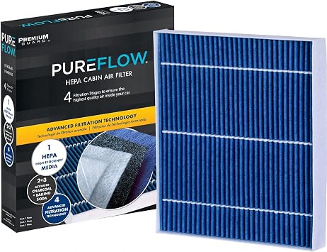 PUREFLOW PC99155HX HEPA Cabin Air Filter | Fits 2017-2022 Kia Sportage 2.0L, 2.4L; 2016-2021 Hyundai Tucson 2.0L; 2020-2026 Venue, Seltos 1.6L; 2018-2021 Tucson 2.4L