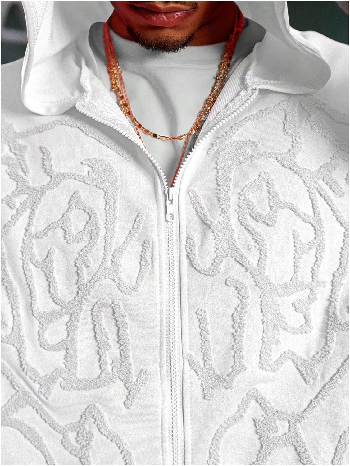 GORGLITTER Men's Full Zip Y2K Hoodie Fall Casual Graphic Print Long Sleeve Fashion Halloween Jacket Hooded Sweatshirt - Image 4