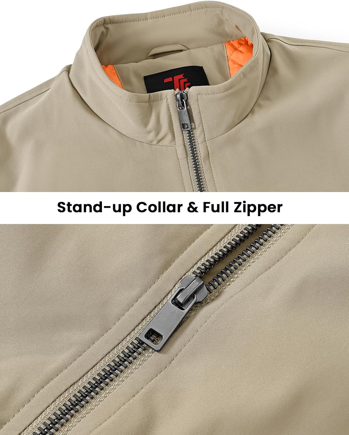 BGOWATU Men's Jacket Insulated Fall Winter jacket Zip Up Windproof Quilted Bomber Jackets Casual Warm Padded Coats - Image 4