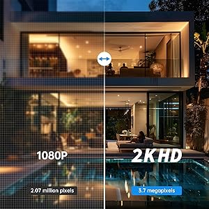 Light Bulb Security Camera 2 Packs, 5G&2.4GHz 2K Security Cameras Wireless Outdoor 360 PTZ Cameras for Home Security with Color Night Vision, 2 Way Talk, AI Human Detection, Screw in Light Socket