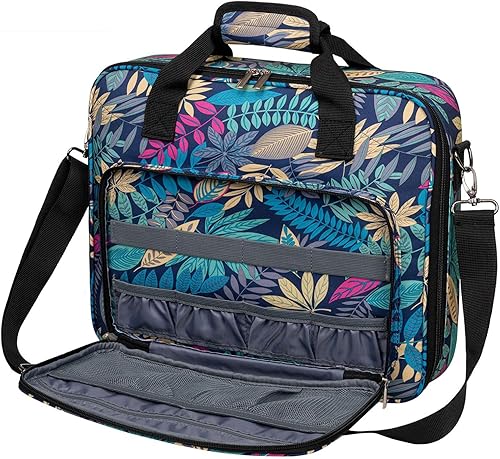 Miniatura 9 de BAGLHER Bolsa Organizadora de Punto de Cruz y Bordado - Gran Almacenamiento Portátil para Proyectos con 3 Compartimentos, Estuche de Transporte