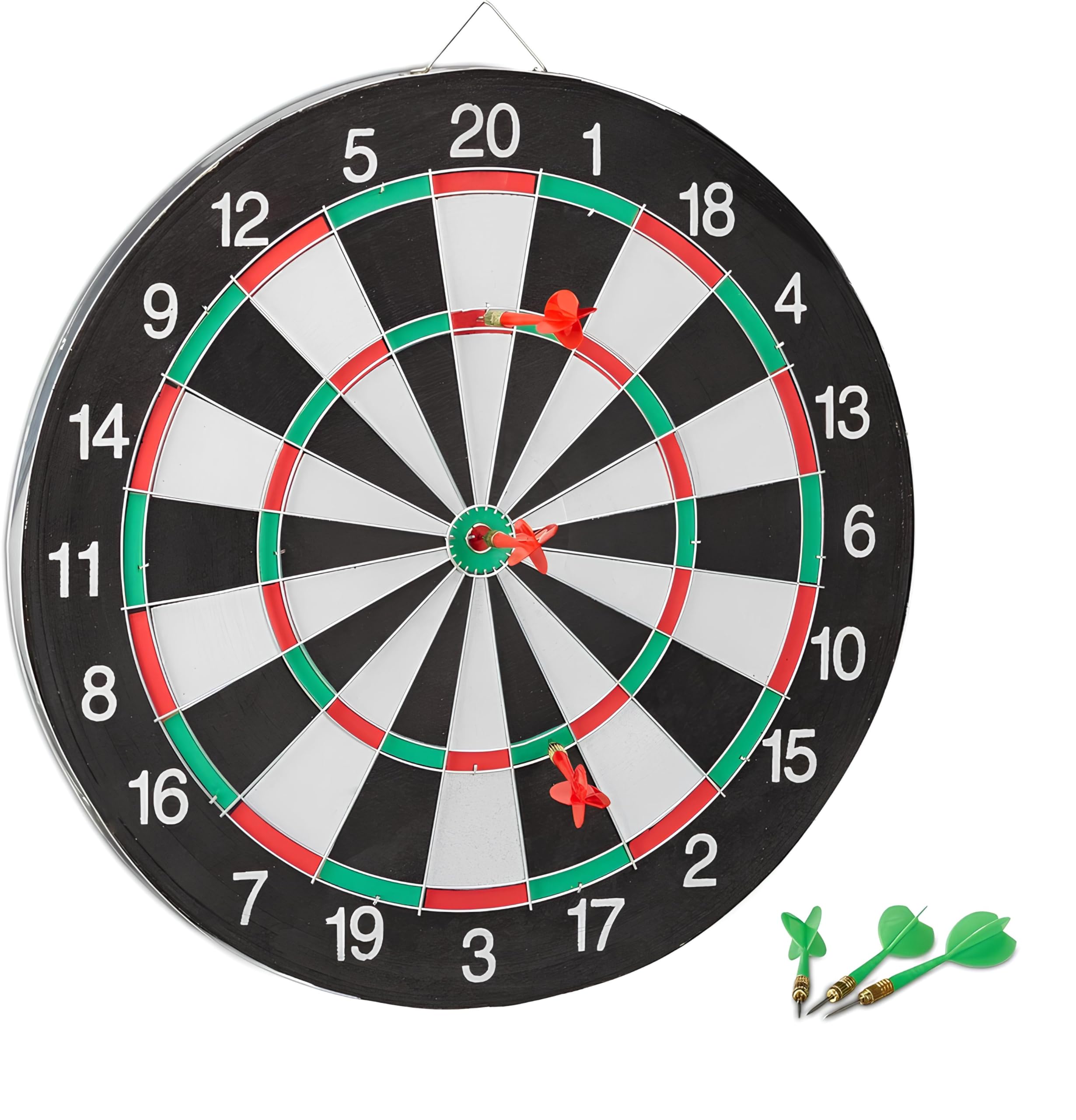 Gioco Bersaglio Freccette con 6 Frecce in Acciaio Tiro al Bersaglio Double Face cm 36 Gioco Dardi Freccette tiro al Bersaglio Tabellone Tiro a Segno Bambini Adulti Gioco Freccette Professionale