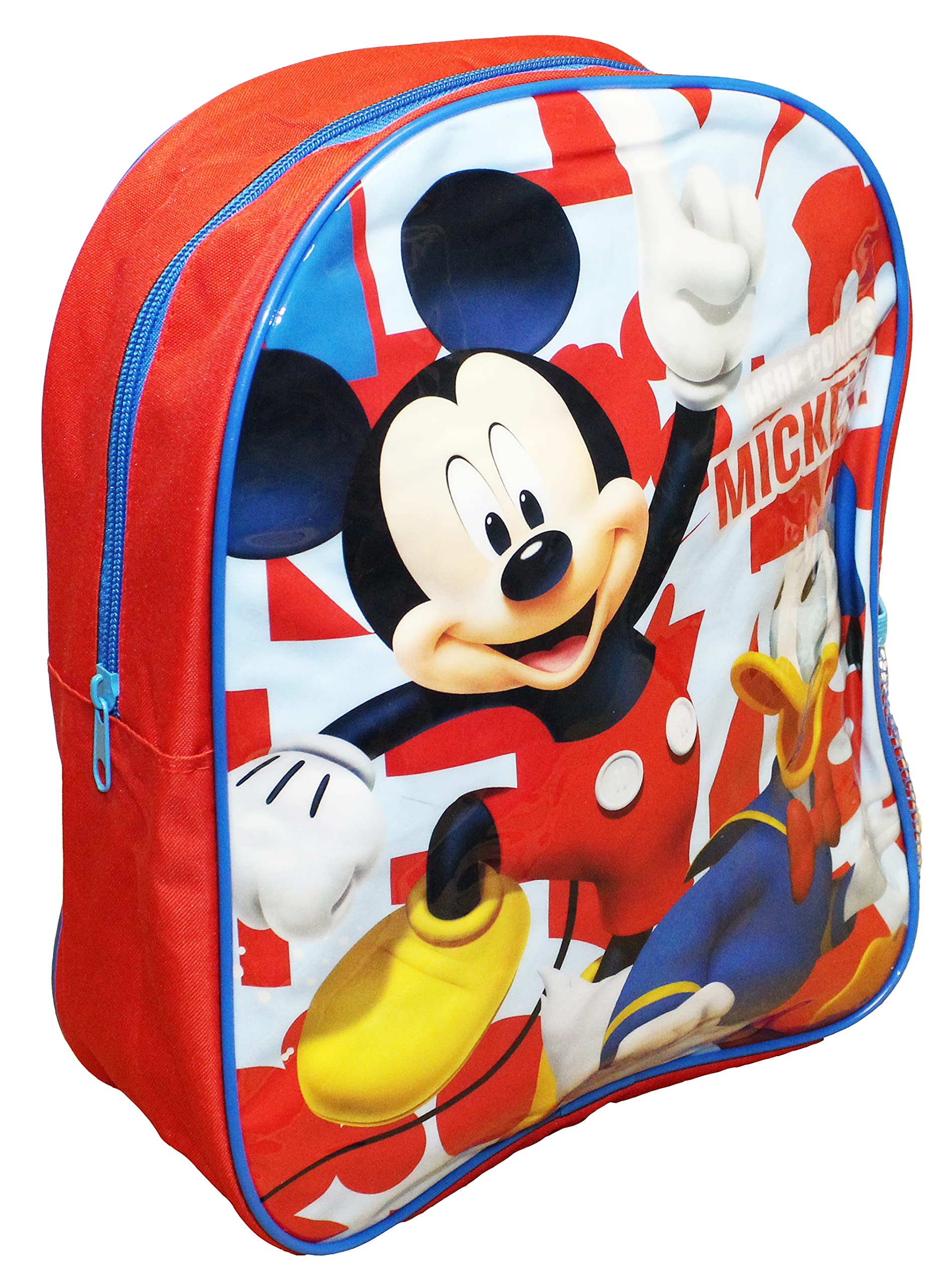 Just Character Unisex Kids Mickey Mouse Qa2483 Boys And Girls Rucksack Backpack With Mesh Side Pocket With Favourite Characters (Mickey Mouse Qa2483)