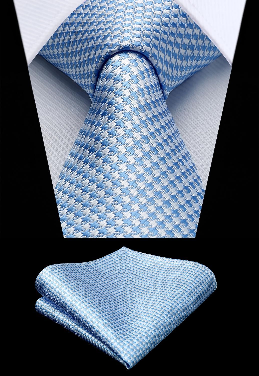 Enlision Boys Tie Kids Necktie with Pocket Square Set Ties for Boy Formal Neck Strap Youth Tie for Kids Party School - Image 6